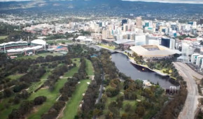 Adelaide CBD stadium - Vue aérienne