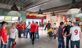 Anfield - Allées du projet de rénovation - copyright LiverpoolFC