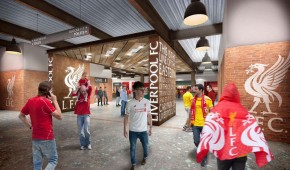 Anfield - Allées du stade du projet de rénovation - copyright LiverpoolFC
