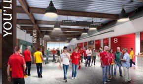 Anfield - Style des allées du projet de rénovation - copyright LiverpoolFC