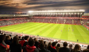 Anfield - Vue du terrain du projet de rénovation