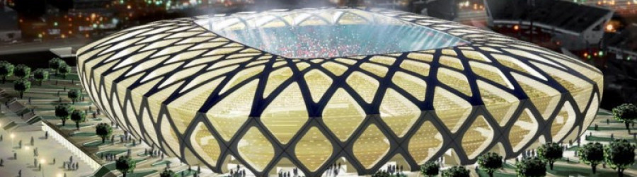 Stade de football pour la Coupe du Monde 2014 à Manaus au Brésil