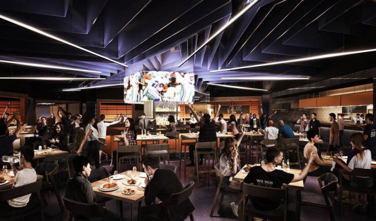 Nouveau Restaurant Pour L At T Stadium, Dallas Cowboys Bar Table And Stools