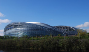 Aviva Stadium - Vue depuis le canal - copyright OStadium.com
