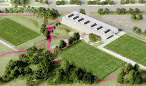 Churchill Meadows Community Centre and Mattamy Sports Park - Vue aérienne