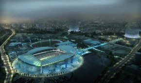 City of Manchester Stadium : Vue aérienne de la rénovation