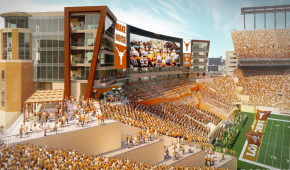 Darrell K Royal–Texas Memorial Stadium - Rénovation de la tribune sud - copyright Populous