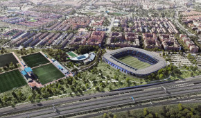 Estadio Coliseum - Vue de projet de la rénovation - juin 2025
