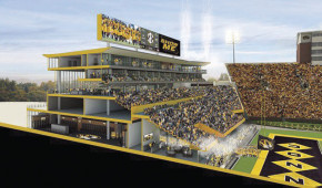 Faurot Field at Memorial Stadium - Projet de rénovation du South End Zone - copyright Missouri Athletics