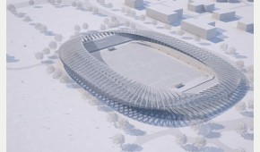 Forest Green Eco Park Stadium - Version Zaha Hadid - copyright Zaha Hadid
