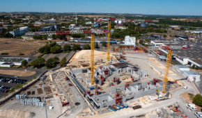 Futuroscope Arena - Vue aérienne du chantier - août 2020