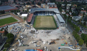 Gewiss Stadium - Curva Sud Abbattuta - juin 2023 - copyright Atalanta.it