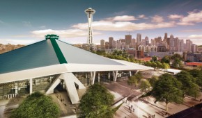 KeyArena at Seattle Center - Projet - vue aérienne - copyright Populous