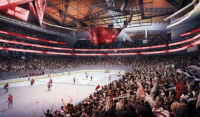 KeyArena at Seattle Center - Projet - Vue patinoire - copyright Populous