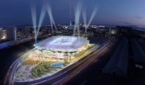 Las Vegas Soccer Stadium - Vue aérienne