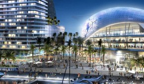 Miami Soccer Stadium : Vue extérieure de nuit