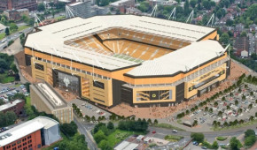 Molineux Stadium - Vue aérienne du projet d'expansion