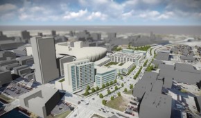 New Bucks Arena - Vue aérienne du quartier