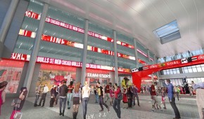 New United Center : Vue du magasin des Bulls
