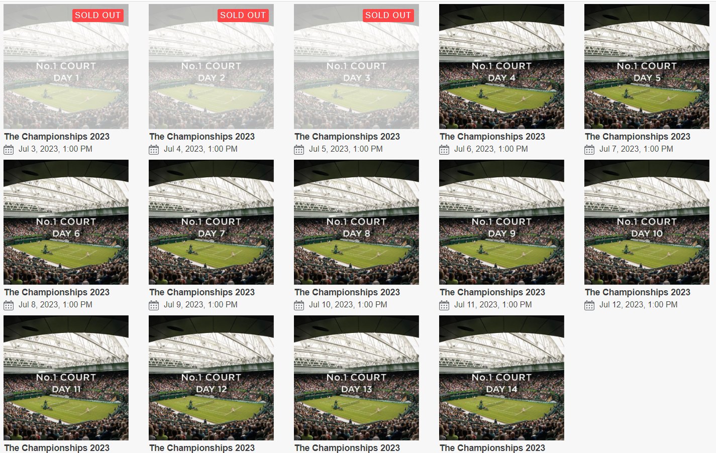 <p>L'interface de la billetterie de Wimbledon</p>
