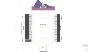 Real Monarchs stadium : Plan de la vue du dessus