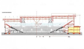 Rhénus Sport - Plan de coupe du projet SIG Arena - copyright Nogha Consulting