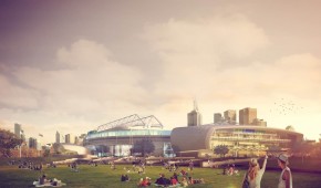 Rod Laver Arena - Projet vu de la pelouse