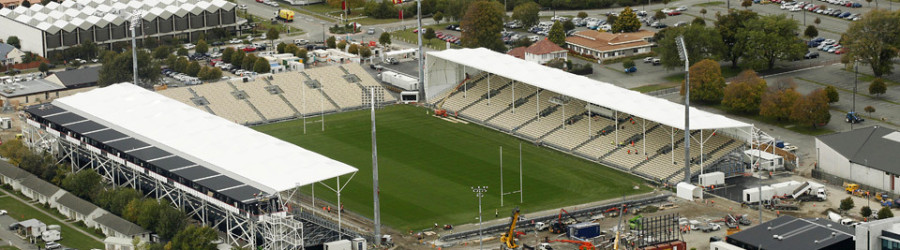 Stade de rugby à Christchurch, en Nouvelle Zélande