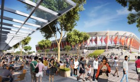 Sacramento Stadium - Parvis du projet - copyright HNTB