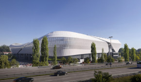 Stade Saint-Symphorien - Vue de la rue de la rénovation