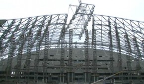 Stade Vélodrome - Charpente lors des travaux