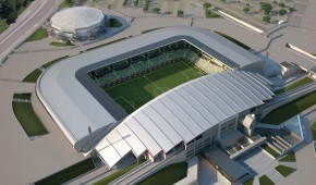 Stadio Friuli : Vue aérienne derrière