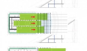 Tottenham HotSpurs Stadium - Plan de terrain rétractable pour la NFL