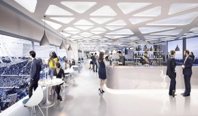 Tottenham HotSpurs Stadium - Sky lounge - copyright Populous