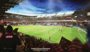 Toyota Field - Projet 2016 de rénovation - vue du terrain