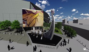 U.S. Bank Stadium - Barque viking écran - copyright Site officiel