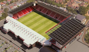 Vitality Stadium - Vue générale du projet de rénovation - juillet 2025 - copyright AFC Bournemouth