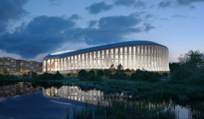 Washington Commanders Stadium by HKS - Vue de nuit