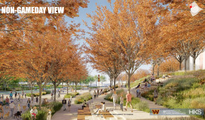 Washington Commanders Stadium by HKS - Vue hors jour de match, sur les marches