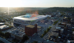 West End Stadium - Vue du ciel - copyright Populous