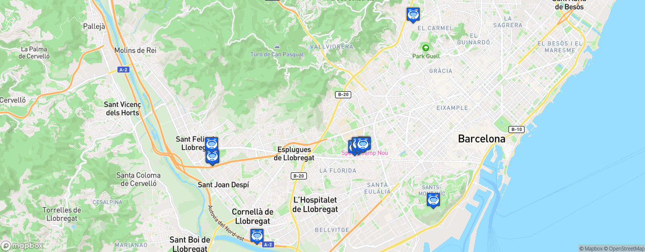 Static Map of FC Barcelona