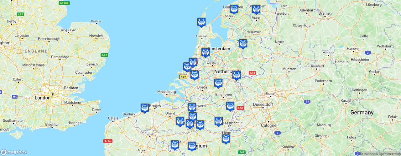 Static Map of BNXT League - Saison 2021-2022 - Inaugurale