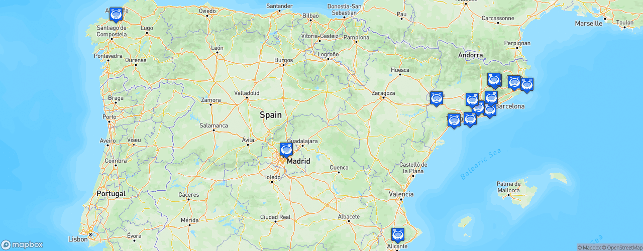 Static Map of OK Liga - Saison 2021-2022 - Parlem