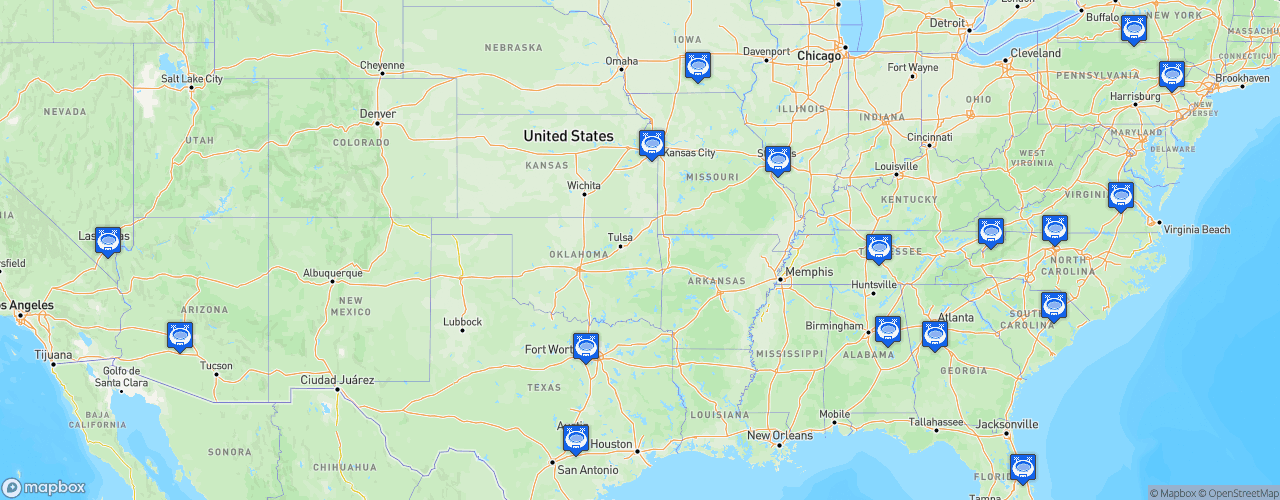 Static Map of NASCAR Craftsman Truck Series - Saison 2021