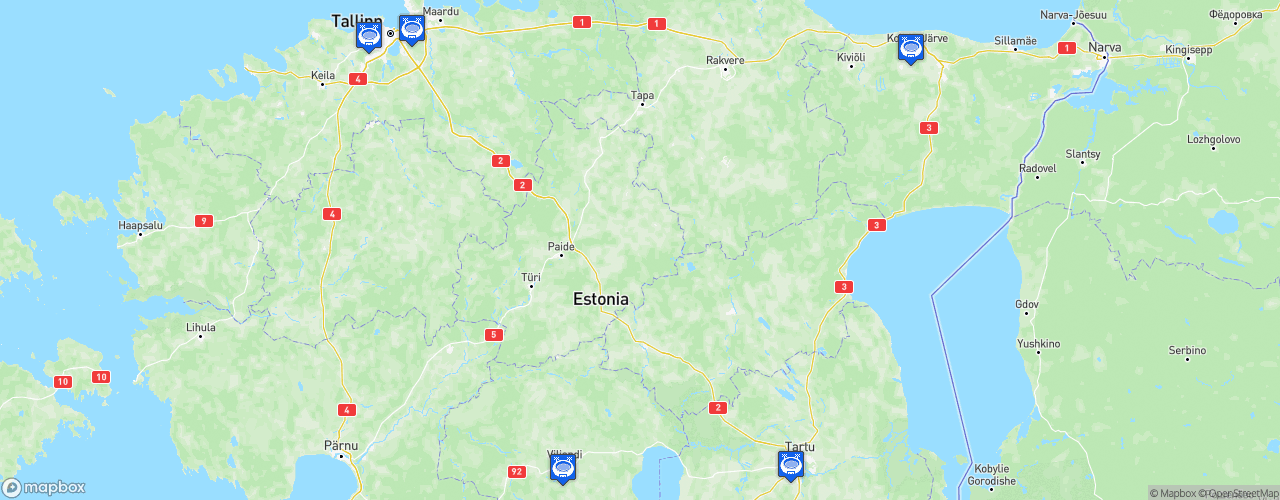 Static Map of Eesti Naiste Hokiliiga - Saison 2021-2022