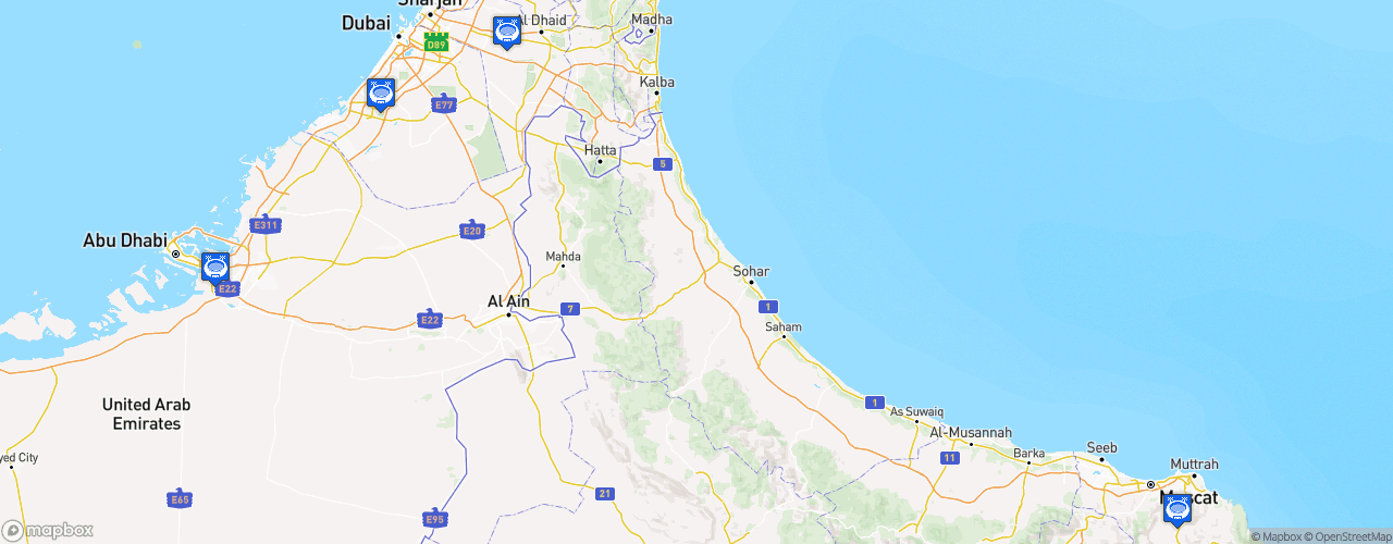 Static Map of ICC World Twenty20 UAE-Oman 2021