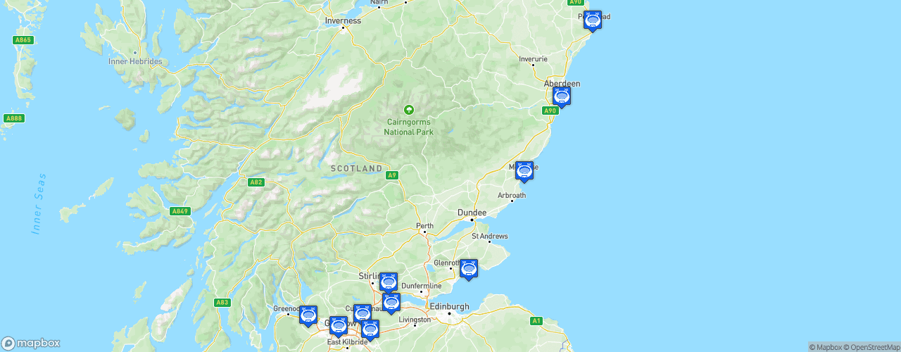 Static Map of Scottish League One - Saison 2021-2022