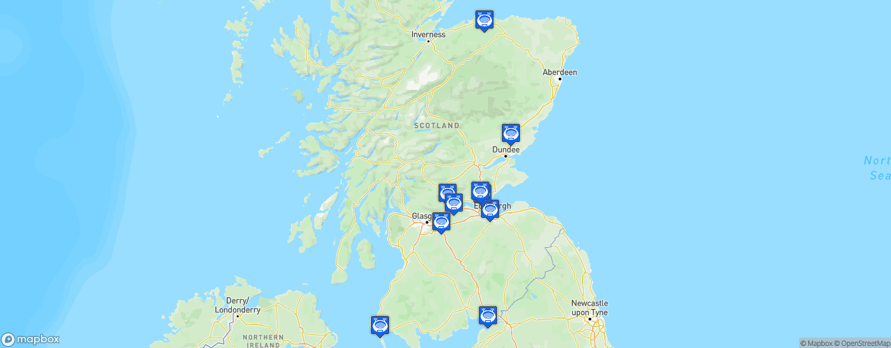 Static Map of Scottish League Two - Saison 2021-2022