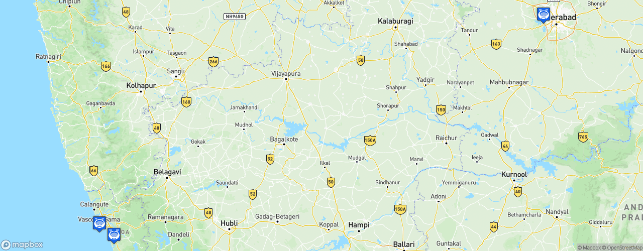 Static Map of Indian Super League - Saison 2021-2022