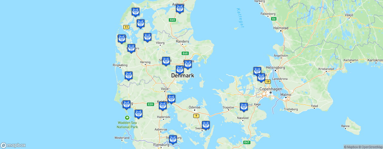 Static Map of HTH Herreligaen - Saison 2021-2022